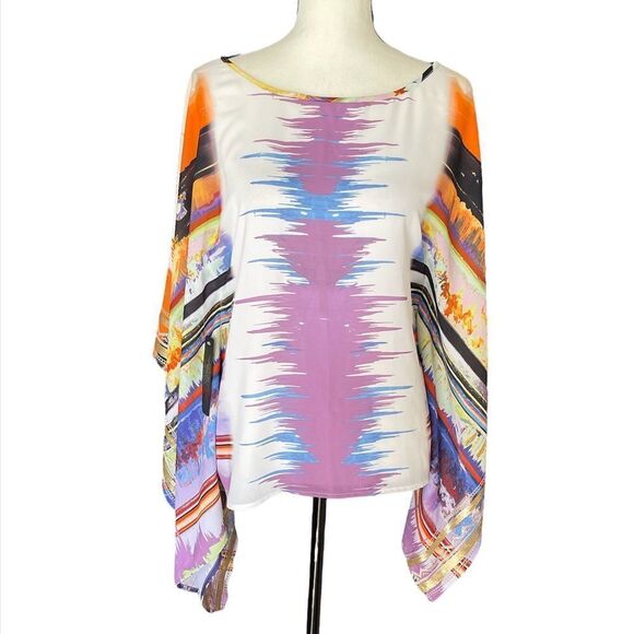 NWT Bebe Embellished Colorful Printed Kaftan S - Picture 2 of 7